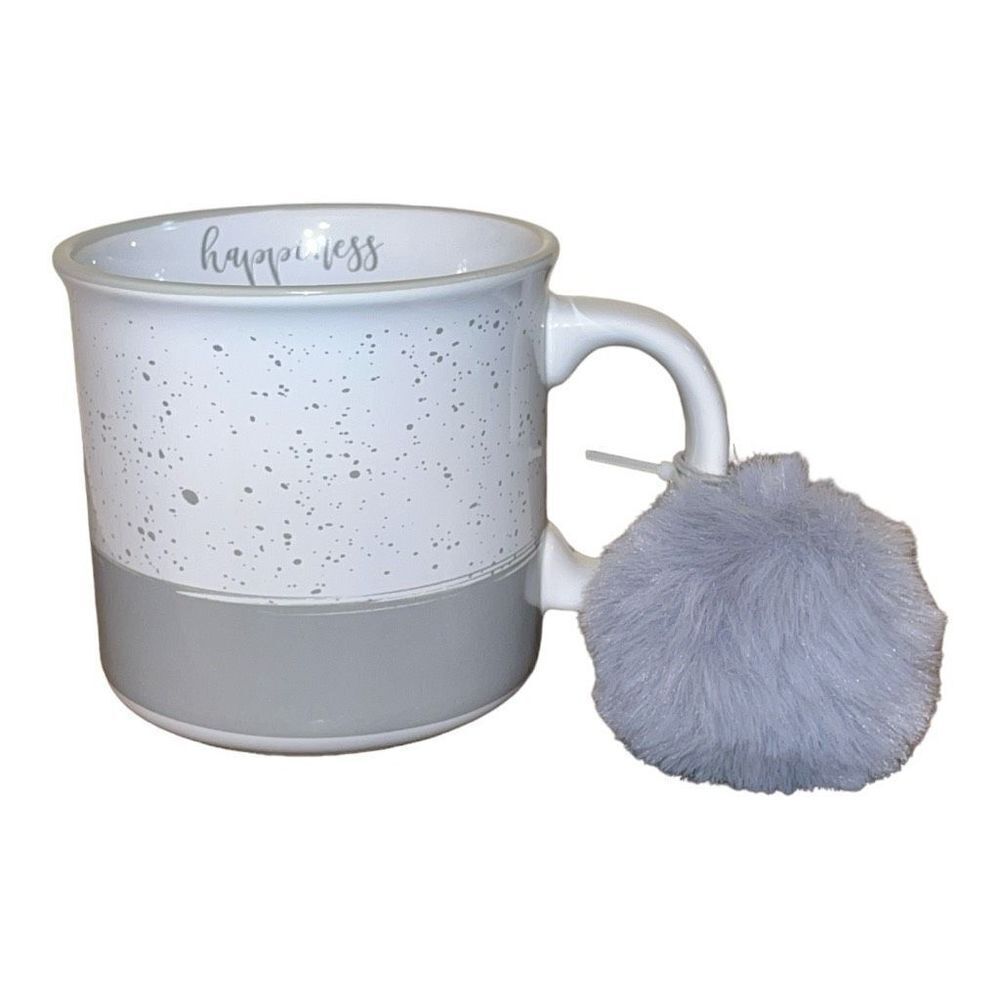Simply Girls grey/ white “happiness” mug
